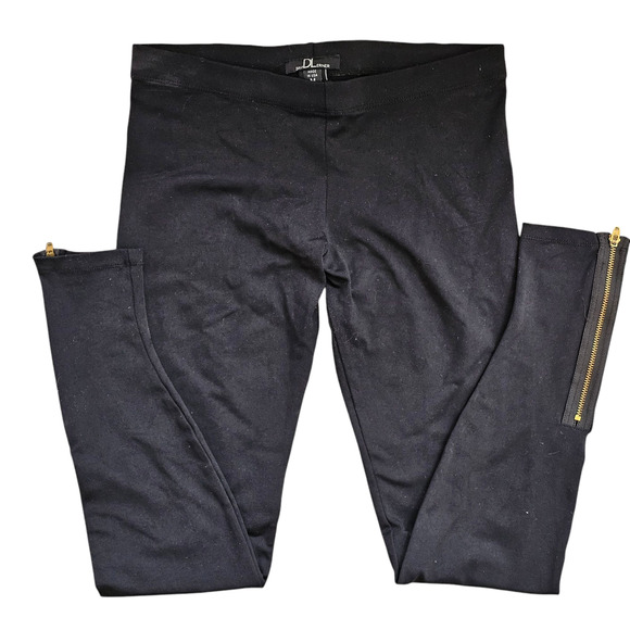 David Lerner black ankle zip leggings Pants Size Medium fit like Small - Picture 5 of 6